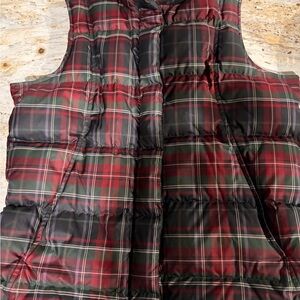 Plaid Puffer Vest Goose Down Eddie Bauer